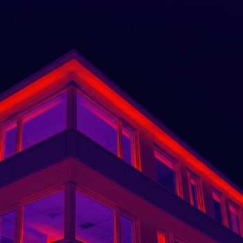 Thermal imaging overlay showing minimized heat loss from a modern structure, illustrating high performance insulation and sustainable building design ,home ,efficiency ,sustainability